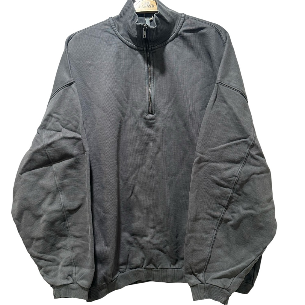 SKIMS Women's Fleece Boyfriend Half zip Pullover Color Zircon Size Medium